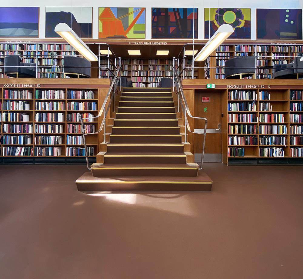 Linoleum på Frederiksberg Bibliotek